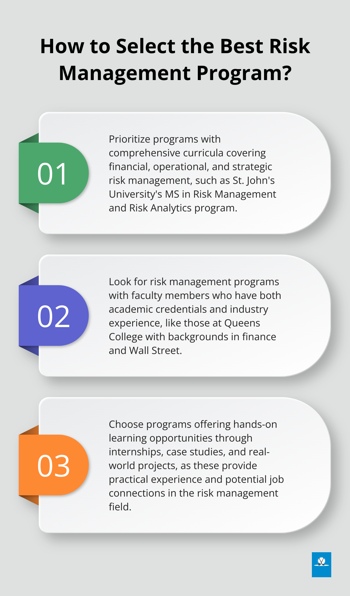 Infographic: How to Select the Best Risk Management Program? - risk management graduate programs